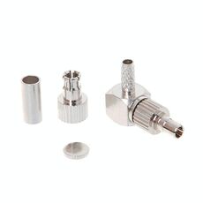 Connettore per scheda coassiale RF ad angolo retto maschio 2 in 1 TS9 / CRC9 per RG174 / 178/316 LMR100