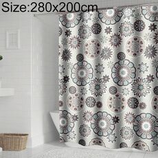Tende da doccia bohemien Mandala Tenda da bagno geometrica impermeabile, dimensioni: 280x200cm