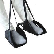 Foot Hammock Foot Pad per viaggi aerei a lunga distanza (nero)