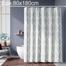 Tenda da doccia Impermeabile da bagno Tende da bagno geometriche grigio chiaro, dimensioni: 80x180 cm