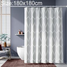 Tenda da doccia Impermeabile Bagno Geometrico Tende da bagno grigio chiaro, Dimensioni: 180x180cm