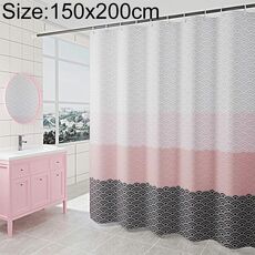 Tenda da doccia geometrica Tenda da bagno impermeabile da bagno, dimensioni: con 150 x altezza 200 cm