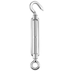 Viti per cesto di fiori Tenditore per gancio per fune in acciaio inossidabile 304, specifica: M8 (argento)