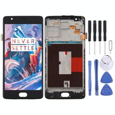 Per OnePlus 3 / 3T A3000 A3010 TFT Materiale Schermo LCD e digitalizzatore Assemblaggio completo con cornice (nero)