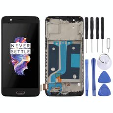 Per OnePlus 5 A5000 TFT materiale schermo LCD e digitalizzatore assemblaggio completo con telaio (nero)