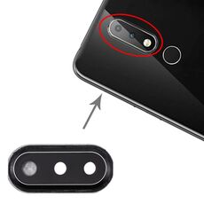 Copriobiettivo della fotocamera per Nokia X6 (nero)