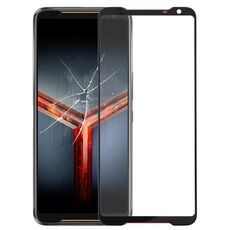 Lente esterna in vetro per schermo frontale per Asus ROG Phone II ZS660KL (nero)