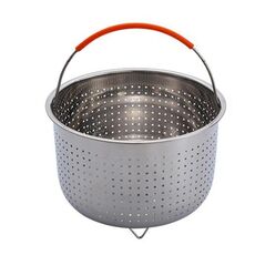 Cestello per la cottura a vapore in acciaio inossidabile Manico in silicone plug-in Pentola a pressione Pentola a vapore Accessori per fornelli da cucina, Tipo: 8 quarti