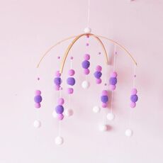 Ball Vento Chime Bed Bed Brok Gruppi con bambini Decorazione della stanza Puntelli Giocattoli divertenti, Dimensioni: 38x100cm (viola)