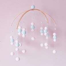 Ball Wind Chime Bed Bed Brok Gruppo con bambini Decorazione della stanza Puntelli Giocattoli divertenti, Dimensioni: 38x100cm (Sky Blue)
