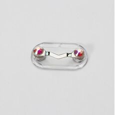 5 pezzi di occhiali da vetri magnetici titolare magnetico spilla a cuffia a cuffia a cuffia a cuffia (diamante colorato)