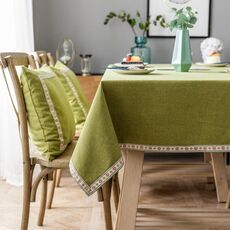 Tovaglia impermeabile a colori solidi Tovaglia rettangolare Tovaglia, Dimensioni: 130x220cm (verde)