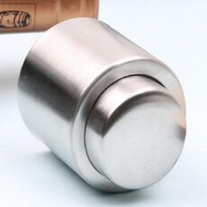 Spingi il tappo per vino rosso in acciaio inossidabile con tappo per champagne, stile: tappo per champagne senza parole