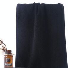 Asciugamano in cotone spesso Asciugamano da bagno grande Tovaglia da trucco per unghie di bellezza, specifica: asciugamano spesso 35x75 cm (nero)