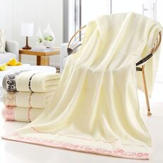 Asciugamano da bagno Cotton Hotel Xiangyun (bordo rosa)