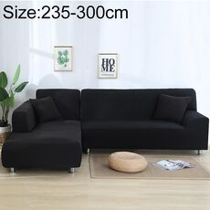 Divano All-inclusive Set universale Copridivano completo Aggiungi un pezzo di federa, dimensioni: quattro posti (235-300 cm) (nero)