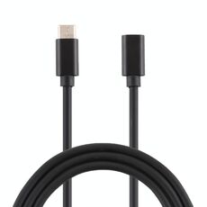 Cavo caricatore adattatore di alimentazione da maschio a femmina tipo C / USB-C, lunghezza: 1,5 m (nero)