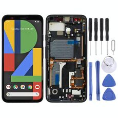Schermo LCD originale per digitalizzatore Google Pixel 4 Assemblaggio completo con cornice (nero)