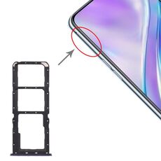 Per OPPO Realme X2 Vassoio per schede SIM + Vassoio per schede SIM + Vassoio per schede Micro SD (viola)