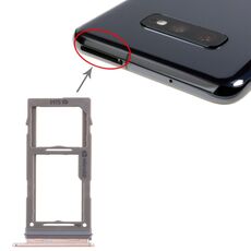 Per Samsung Galaxy S10+ / S10 / S10e Vassoio scheda SIM + Vassoio scheda micro SD (oro rosa)