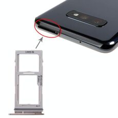 Per Galaxy S10+ / S10 / S10e Vassoio scheda SIM + Vassoio scheda SIM / Vassoio scheda micro SD (Nero)