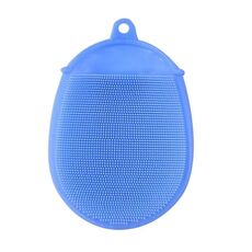 Spazzola per massaggio in silicone per shampoo doccia per bambini (blu)
