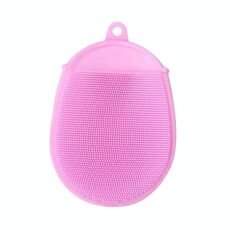 Spazzola da massaggio in silicone per shampoo doccia per bambini (rosa)
