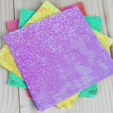 150 pezzi quadrati di carta pieghevole flash su un lato per bambini fatti a mano fai da te scrapbooking decorazione artigianale, dimensioni: 15 × 15 cm （50 fogli）