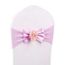 Fodera per sedia da matrimonio Fusciacca Tessuto in raso Papillon Nastro Decorazione per fascia in hotel Forniture per banchetti per cerimonie per feste di matrimonio (viola)