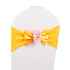 Fodera per sedia da matrimonio Fusciacca Tessuto in raso Papillon Nastro Decorazione per fascia in hotel Forniture per banchetti per cerimonie per feste di matrimonio