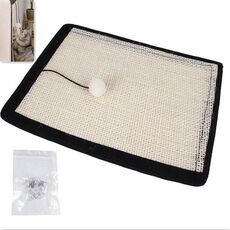 Protezione per divano antigraffio per gatti in sisal naturale per gatti (beige con chiodi)