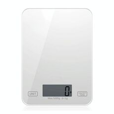 Bilancia elettronica digitale da cucina mini piccola 5 kg / 1 g (bianca)