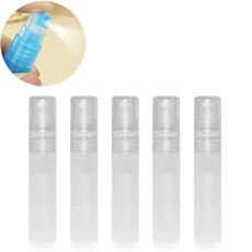 Flacone vuoto per maschera spray da 5 pezzi da 5 ml (trasparente)