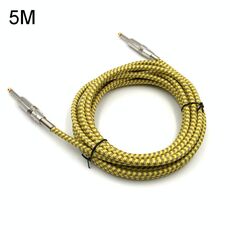 Cavo di collegamento per basso elettrico in legno Cavo audio a treccia per la riduzione del rumore, lunghezza del cavo: 5 m