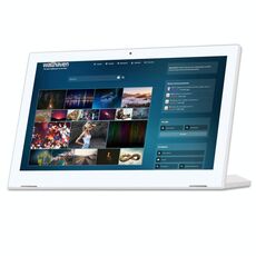 Cornice fotografica digitale con display IPS da 15,6 pollici, Cortex A17 quad-core RK3288 fino a 1,5 GHz, Android 8.1, 2 GB + 16 GB, supporto WiFi ed Ethernet e Bluetooth e HDMI e scheda TF e jack da 3,5 mm (bianco)