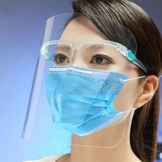 Anti-Saliva Splash Anti-Spitting Anti-Fog Anti-Oil Maschera Viso Trasparente Visiera (Trasparente)