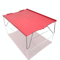 Tavolo da picnic del picnic di alluminio da esterno portatile da esterno in alluminio portatile campeggio auto-guida barbecue barbecue piccolo tavolino da caffè (rosso)