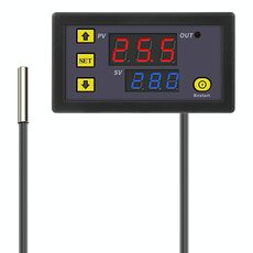 Termostato interruttore display digitale intelligente microcomputer ad alta precisione, stile: alimentazione 12V (display rosso e blu)