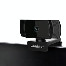 Aoni A20 FHD 1080P IPTV WebCam Teleconferenza Insegnamento Trasmissione in diretta Telecamera per computer con microfono (Nero)