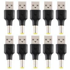 10 PCS 5,5 x 2,5 mm maschio a USB 2.0 maschio connettore di alimentazione CC