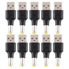 10 PCS 5,5 x 1,7 mm Maschio a USB 2.0 Connettore di alimentazione CC maschio