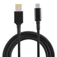 Cavo di ricarica per alimentazione in nylon da maschio quadrato grande a USB-C / Type-C maschio per Lenovo, lunghezza cavo: 1,7 m