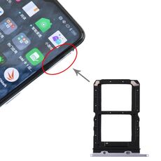 Per Vassoio per schede SIM Realme X2 Pro + Vassoio per schede SIM (argento)