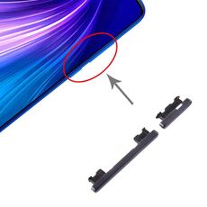 Pulsante di accensione e pulsante di controllo del volume per Xiaomi Redmi Note 8 Pro (nero)