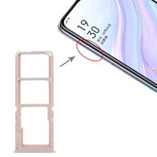 Per OPPO A11 Vassoio scheda SIM + Vassoio scheda SIM + Vassoio scheda Micro SD (oro)