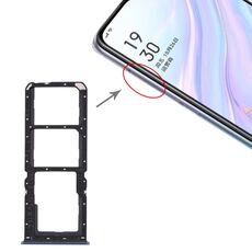 Per OPPO A11 Vassoio per scheda SIM + Vassoio per scheda SIM + Vassoio per scheda Micro SD (blu)