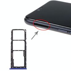 Per Realme 2 Vassoio per schede SIM + Vassoio per schede SIM + Vassoio per schede Micro SD (blu)