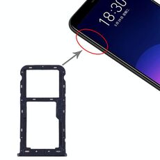 Per Meizu M6T Vassoio scheda SIM + Vassoio scheda SIM / Micro SD (blu)