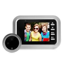 W8-S 2.4 pollici Schermo 2.0MP Telecamera di sicurezza Nessun disturbo Spioncino Viewer, supporto TF Card (argento)