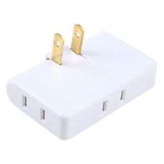 Da 1 a 3 15A 180 gradi di rotazione Estensione Multi Plug Mini Slim Presa di corrente wireless, spina americana, CA 110-220 V (bianco)